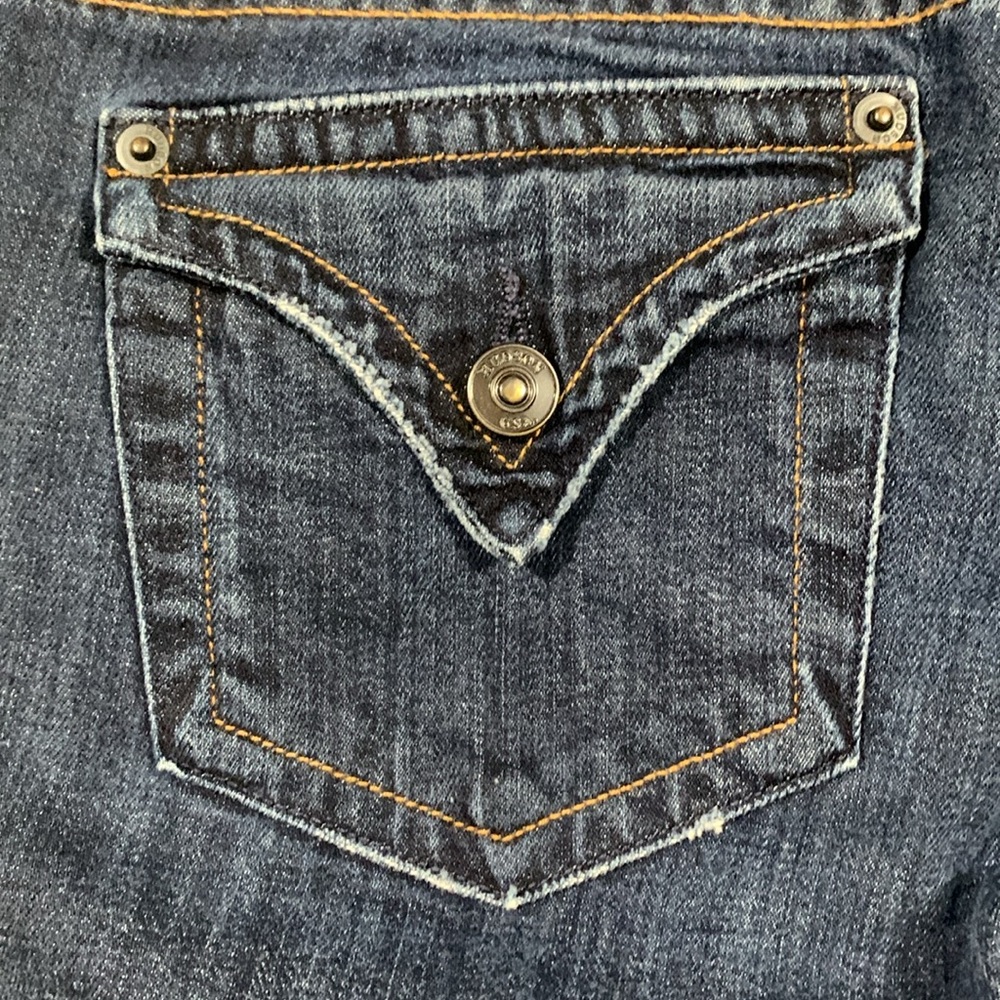 Hudson Beth‎ Mid-Rise Baby Bootcut Stretch Dark Wash Jeans size 28 - Picture 4 of 14